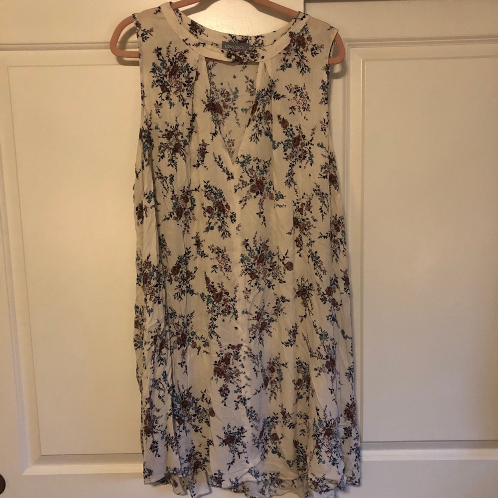 Lovesick Cream Floral Mini Dress